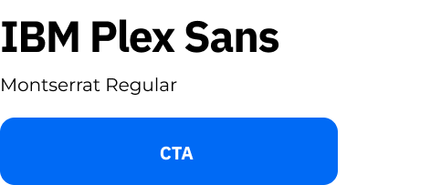 Font example of IBM Plex Sans and Montserrat Regular